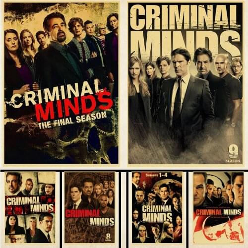 Criminal Minds Poster Kraft Paper Art Printed Retro Posters Home /Room /Bar Decor Wall Stickers