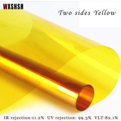 7m Length Yellow Adhesive Window Film Insect Proofing Explosion-Proof Private Decorative Energy-Saving Stained Foil