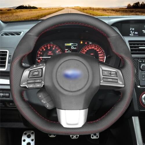 DIY Anti-Slip Wear-Resistant Steering Wheel Cover For Subaru WRX (STI) Levorg 2015-2019 Car Interior Decoration