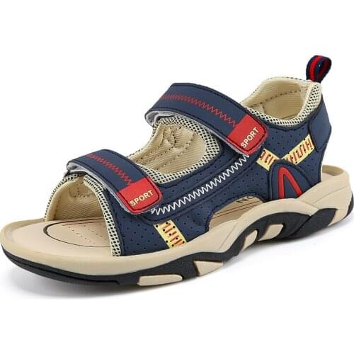 2021 Summer Boys Sandals Kid Sandals Children Shoes Cut-outs Rubber School Shoes Breathable Open Toe Casual Boy Sandals