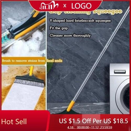 Broom Floor Brush Dust Broom Replaceable Foam Blade For Home Tile Floor Mirror Cleaning 120° Degrees Roration