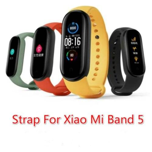 Silicone Strap For Xiaomi Mi band 5 Replaceable Smart Watch Wristband Bracelet For Mi band 5 NFC Mi5 Global Women Men bracelet