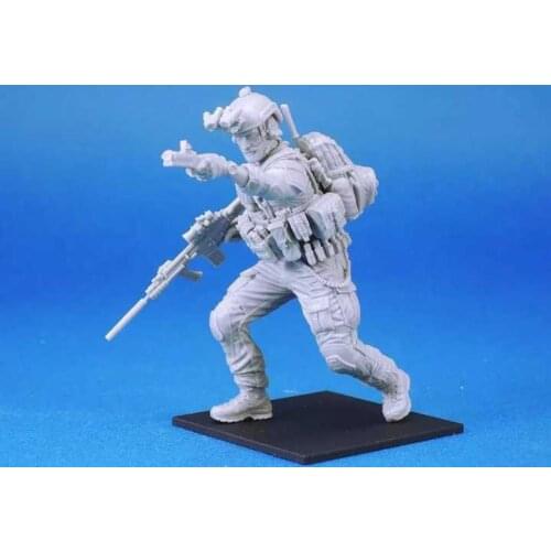 75mm Scale Modern US Army Seals Special Forces Unpainted Resin Model Kit Figure Free Shipping