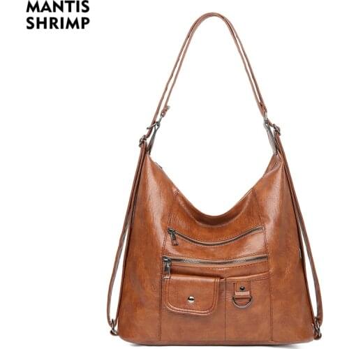 Bags for Women Pu Leather Fashion Shoulder Bag Female Casual Tote Multifunctional Ladies Bag High Capacity Shoulder Bags