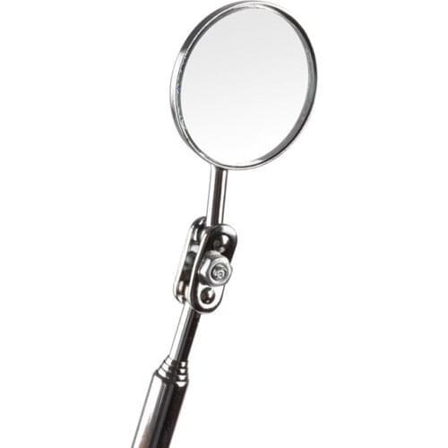 Stable Extension Telescoping Inspection Mirror 30 mm Diameter 17 to 49 cm Retractable Length for 360°Angle View