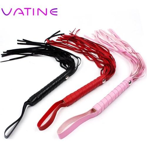 VATINE Sex Toys For Couples Spanking Paddle PU Leather Bondage Fetish Sex Whip Adult Games Flogger Roleplay Sexy Knout