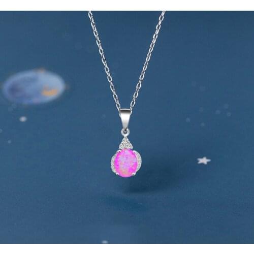 Dinner party Special style Cheap online Purple Fire Opal Silver Stamped Pendants for women Fashion jewelry OP459