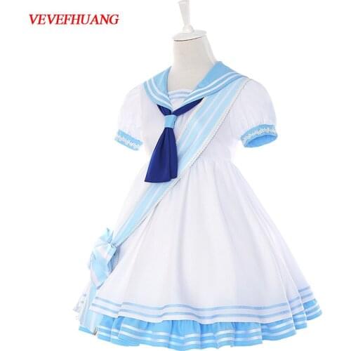 VEVEFHUANG Amine Card Captor Sakura Cosplay Tomoyo Daidouji KINOMOTO SAKURA Dress Women Summer Sailor Costume Sakura Cosplay Tom
