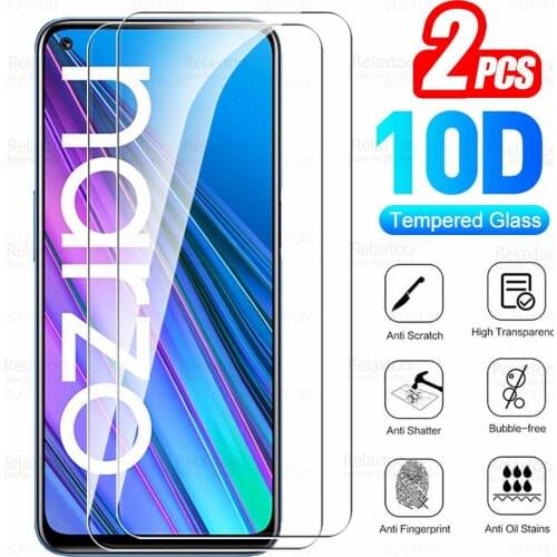 2pcs Tempered Glass For Realme Narzo 30 5G Glass Screen Protector For Oppo Realmi Narzo30 5G Safety Armor Protective Cover Film