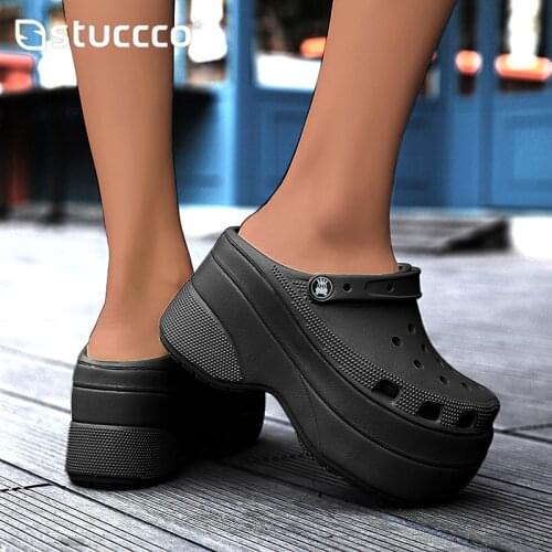 Shoes for Woman Platform Sandals 2021 Trend Summer Shoes Garden Sandals Clogs for Women Increase Height Outdoor Beach Slippers