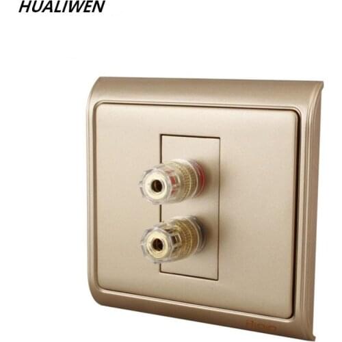 JSJ N86-901 + 612-2 two-hole speaker socket copper terminal HIFI audio panel