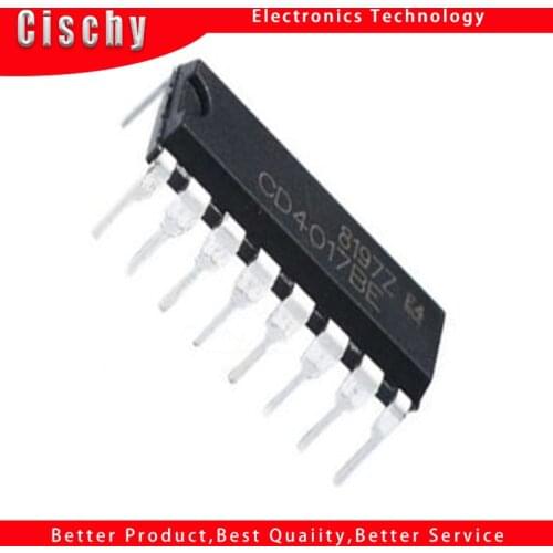 5pcs/lot CD4017BE CD4017B CD4017 DIP-16 In Stock
