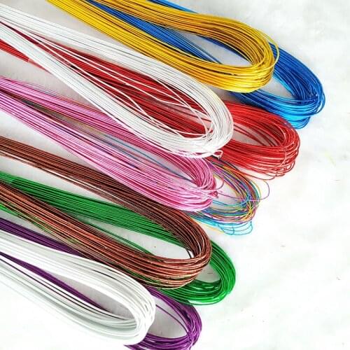 70 Pcs/Lot Silk Flower Materials Iron Wires 22# 24# Nylon Flower Stocking Iron Wires Accessories Mesh Flower Materials Long 80cm