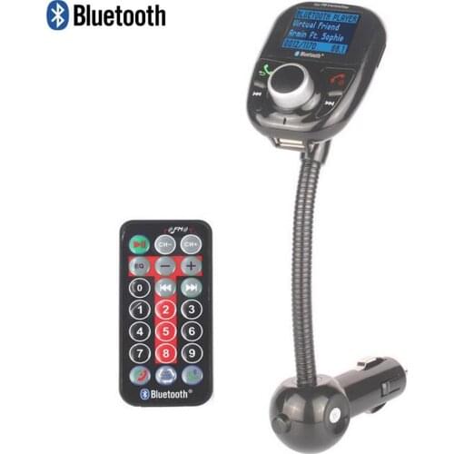 Car MP3 Audio Player Bluetooth FM Transmitter With Remote Control Wireless FM Modulator Car Kit HandsFree LCD Screen USB Charger