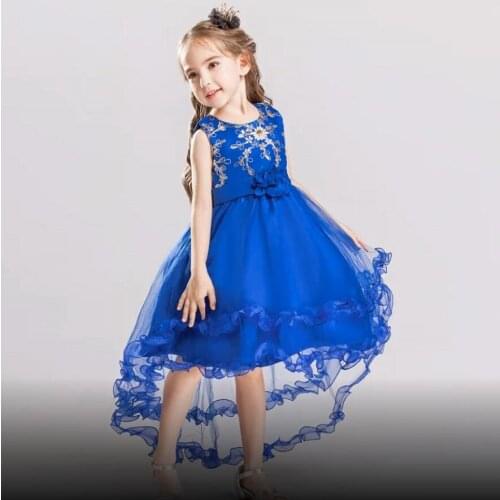 2019 New Children Girls Elegant Birthday Wedding Evening Party Dress Babies Kids Ball Gown Tutu Costume Dress Tutu Baby dress