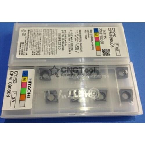 Free shopping! HITACHI 10PCS CPMT090308 CY250 lathe cutting tools CNC blade alloy carbide cutting tool carbide inserts