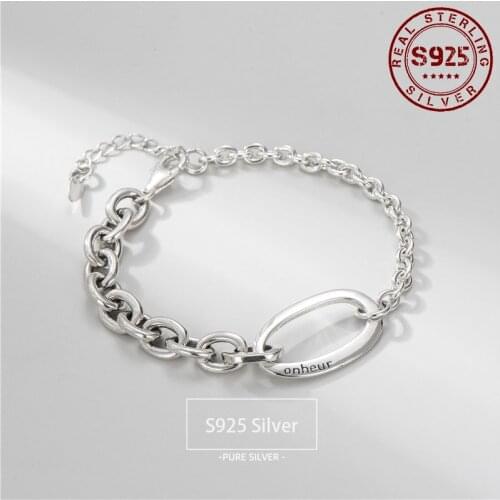 Bracelet Sterling Silver 925 Vintage Silver Bracelet for Women Anniversaries Real Silver 925Jewelry Charm Bracelet Wedding Bride