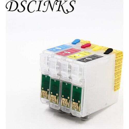 T1301 Refill ink cartridge T1301 T1302 T1303 T1304 with permanent chip For Epson Stylus Office BX525WD BX625FWD WF7015 printer