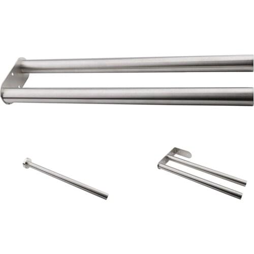 Towel Holder Stainless Steel Kitchen Bathroom Towel Holder for Towels Bar Rail Hanger Towel Rack