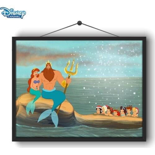 Disney 5D DIY Diamond Painting Princess Anna and Merida Round Diamond Embroidery Set Exquisite Crafts Home Decoration
