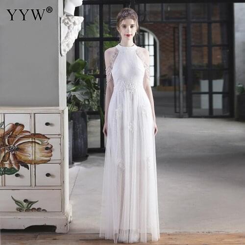 Elegant Crystal Beading Mesh Evening Dresses Women Luxury Sexy Off Shoulder Appliques Sequins Wedding Party Dress Robe De Soiree