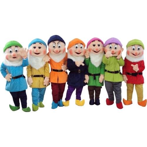 Cosplay Snow princess and 7 Dwarfs Mascot Costume Cartoon character costume Advertising Costume Party Costume animal carnival