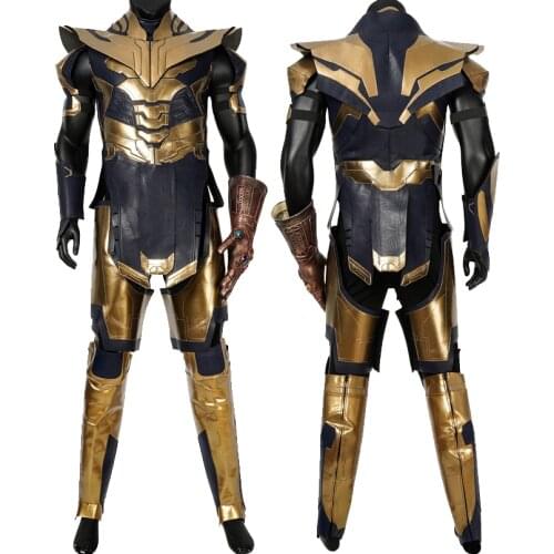 Movie End Game Cosplay Costume Boss Thanos Battle Uniform Fancy Halloween Party Outfit Full Props With Shoes