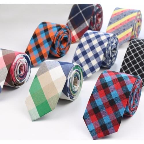 Fashion Tie Classic Mens Plaid Necktie Casual Tartan Suit Bowknots Ties Male Cotton Skinny Slim Ties Colourful Cravat