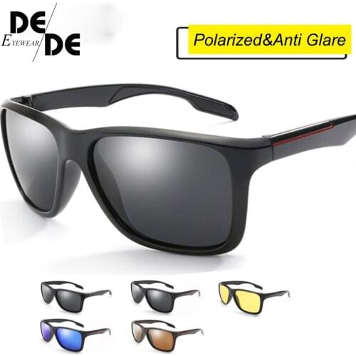 Men Polarized Sun Glasses UV400 Black Frame Plastic Sunglasses Women Oval Driving Sport Glasses Gafas De Sol G064
