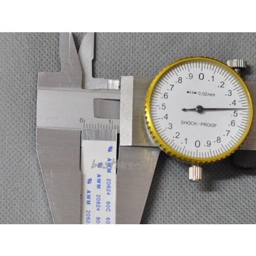 0.5mm Spacing + 270mm Length +24Pin B / Reverse line Soft wire FFC Flexible Flat Cable. 24P*0.5B*270mm