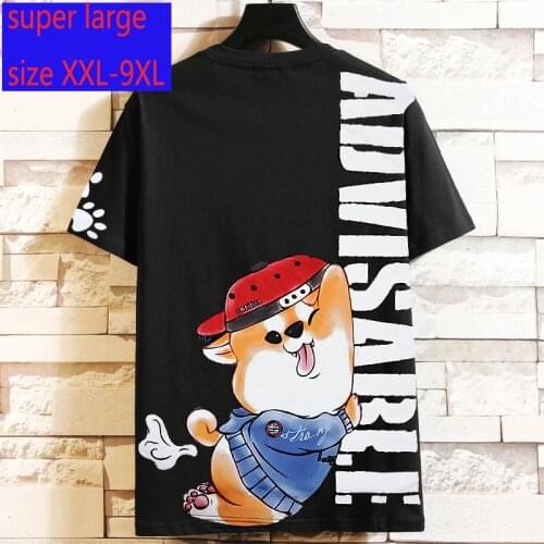 New Arrival Fashion High Quality bust 9xl160cm Men Super Large Knitted Casual O-neck Short Sleeve T Shirt Men plus size 2XL-9XL