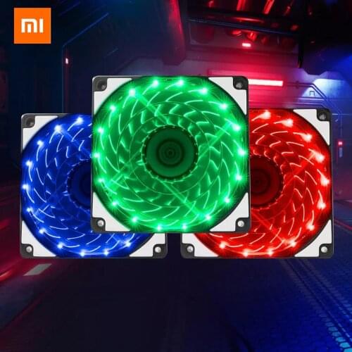 New Xiaomi Mijia Youpin Colorful desktop chassis fan/air-cooled radiator Efficient silent, cool lights Desktop computer case fan