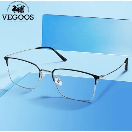 VEGOOS Computer Glasses Anti Blue Light Blocking Filter Men Women Classic Square business Style Metal Frame Anti Eye Strain#5163