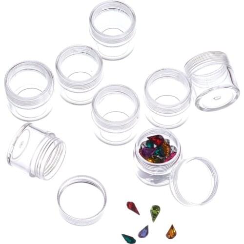 Pandahall 40pc Clear Plastic Bead Storage Containers Column Size:3.4x3.3cm