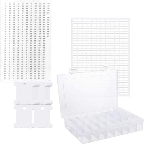 24 Grids Plastic Embroidery Floss Cross Stitch Organizer Box Sewing Storage