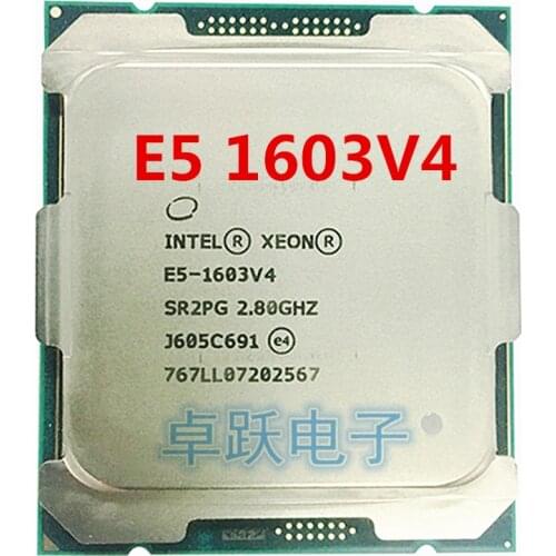 E5-1603V4 CPU 2.8GHZ Quad-Core 10MB 140W E5-1603 V4 E5 1603 V4 LGA2011-3 E5 1603V4 processor