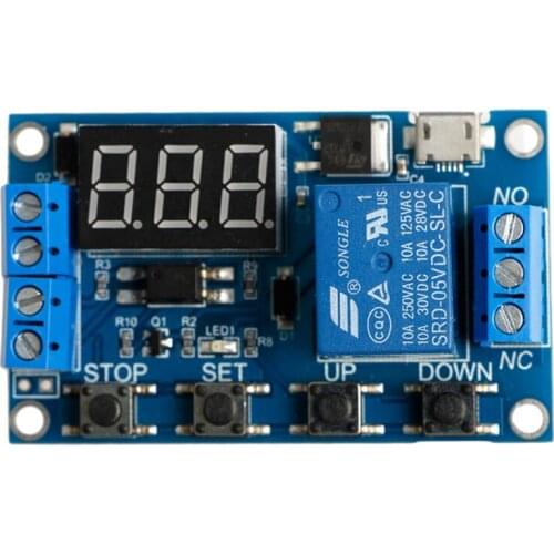 6-30V Relay Module Switch Trigger Time Delay Circuit Timer Cycle Adjustable