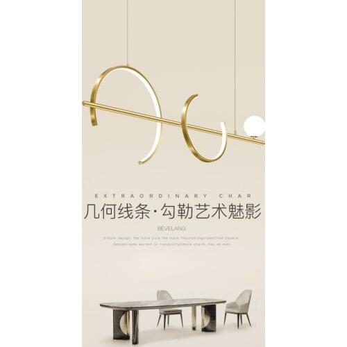 Restaurant chandelier modern minimalist LED office lamp creative personality living room bar light in the bedroom