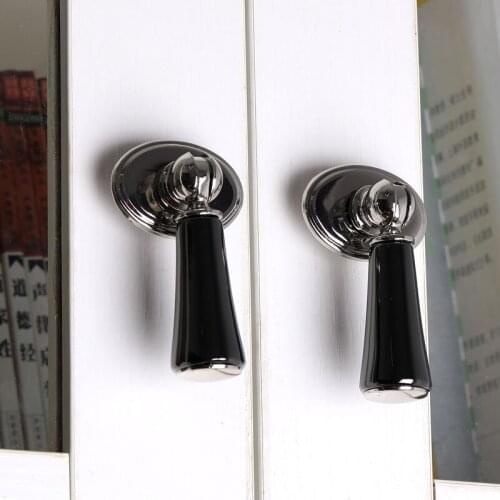 Modern simple fashion silver black drop Pendant drawer shoe cabinet tv cabient knob pull chrome furniture door handle