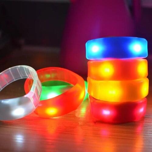 Music Activated Sound Control Led Flashing Bracelet Bangle Wristband Party Bar Cheer Luminous Hand Ring LX4164