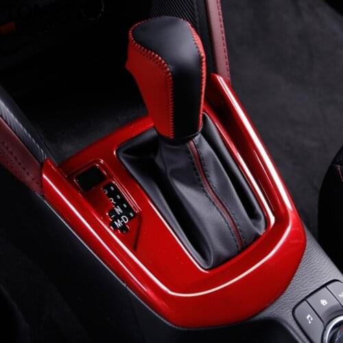 TOMEFON For Mazda 2 Demio DL Sedan DJ Hatchback LHD 2015 2016 2017 Gear Center Control Shift Panel Sticker Cover Trim Accessory