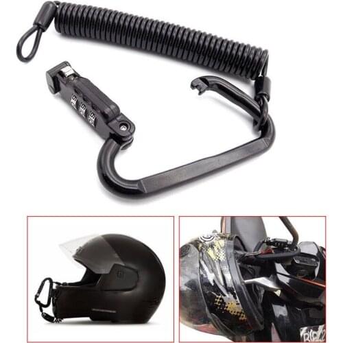 Universal For Motorcycle Helmet Lock Combination Lock with T-Bar Rubber Safe