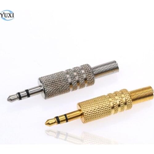 YuXi Stereo 2.5mm/3.5mm Headphone Earphone DIY Male Audio Jack Plug Solder Connectors for Computers Laptops Tablets MP3