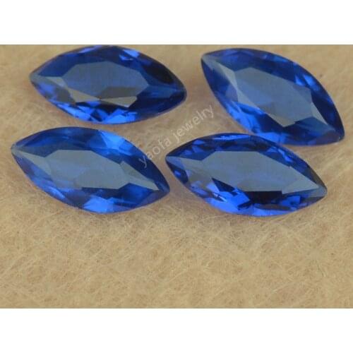 Factory Price 2x4~8x16mm 113# Deep Blue Sapphir-e Marquise Shape Cut Lab Dreated Synthetic Spinel Stone Loose Gems For Jewelry