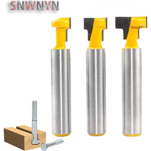 1/2/3pcs 8mm Shank T-Slot Milling Cutter Key Hole Bits Hex Bolt T-Slotting Router Bit Set Woodworking Tools