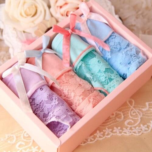Hot Cute Kids Underwear Bow Lovely Girls Underwear Transparent Lingerie Lace Panties Womens Underwear Baby Shorts Briefs