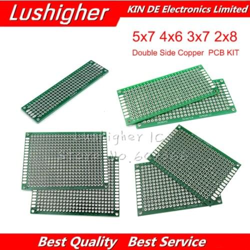 4pcs*1 PCB Kit Diy 5x7 4x6 3x7 2x8 Cm 5*7 4*6 3*7 2*8 Double Side Copper Prototype Pcb Universal Board