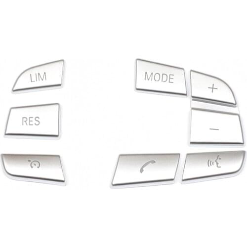 7Pcs Car Steering Wheel Button Switch Cover Trim Stickers for 1 2 3 4 5 7 Series GT3 GT5 X3 X5 X6 F10 F20 F30 E70