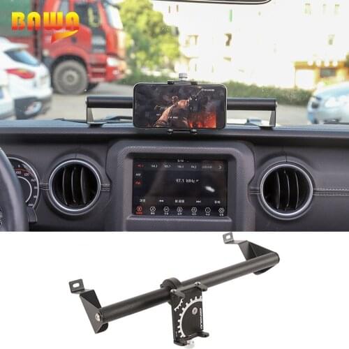 BAWA Car Universal Mobile Phone Support Holder GPS Bracket Accessories For Jeep Wrangler JL 2018
