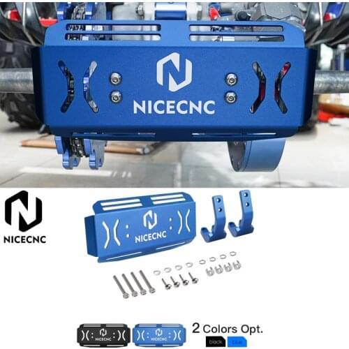 NICECNC ATV Rear Bumper Bash Guard Sprocket Cover For Yamaha Raptor 700 2006-2011 2013-2020 Raptor 700R 2012 2016-2020 Aluminum